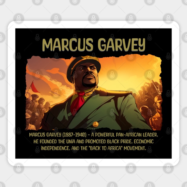 Marcus Garvey, Black History, Black Man Magnet by UrbanLifeApparel